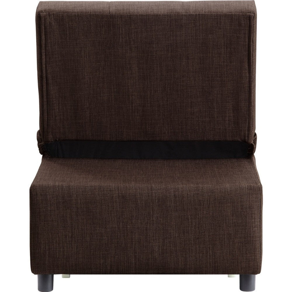 Sofa Bed with 1 Lumbar Pillow and Pull Out Sleeper, Brown - BM250180