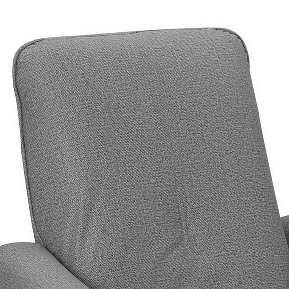 35 Inch Modern Power Recliner Chair, Touch Control Button, Grey Fabric - BM286360