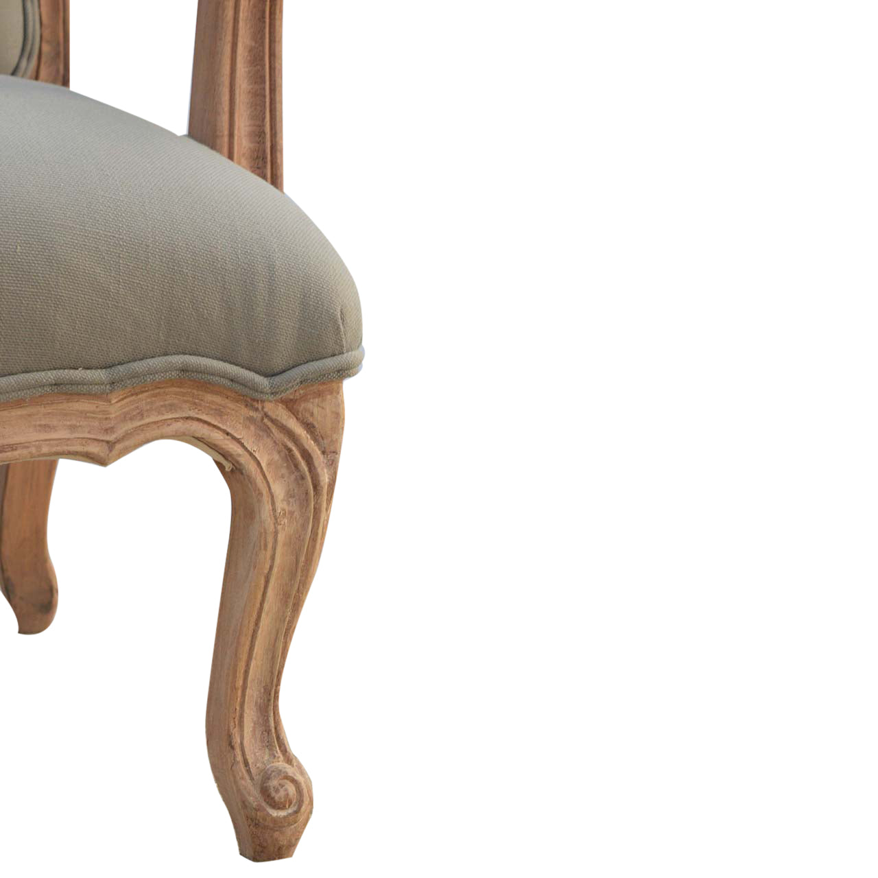 French Style Upholstered Armchair (Grey)