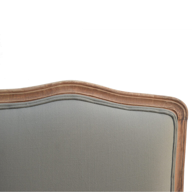 French Style Upholstered Armchair (Grey)