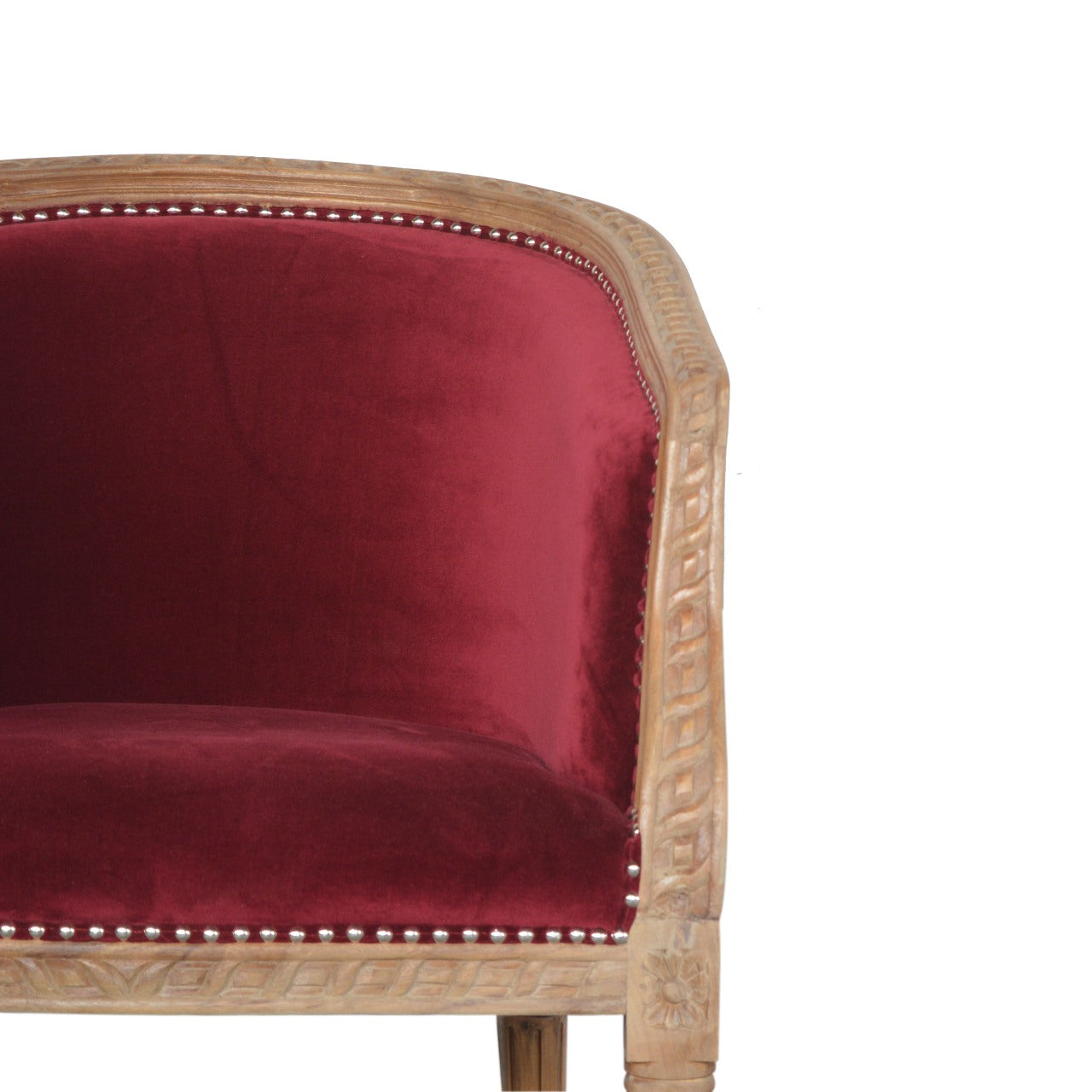 Wine Red Velvet Occasional Chair