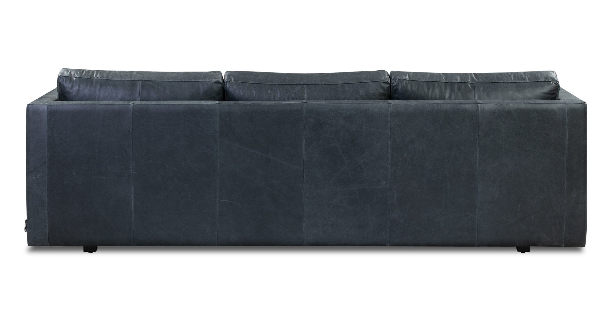 Manhattan 85" Leather Sofa -3 Seater - Milano Black