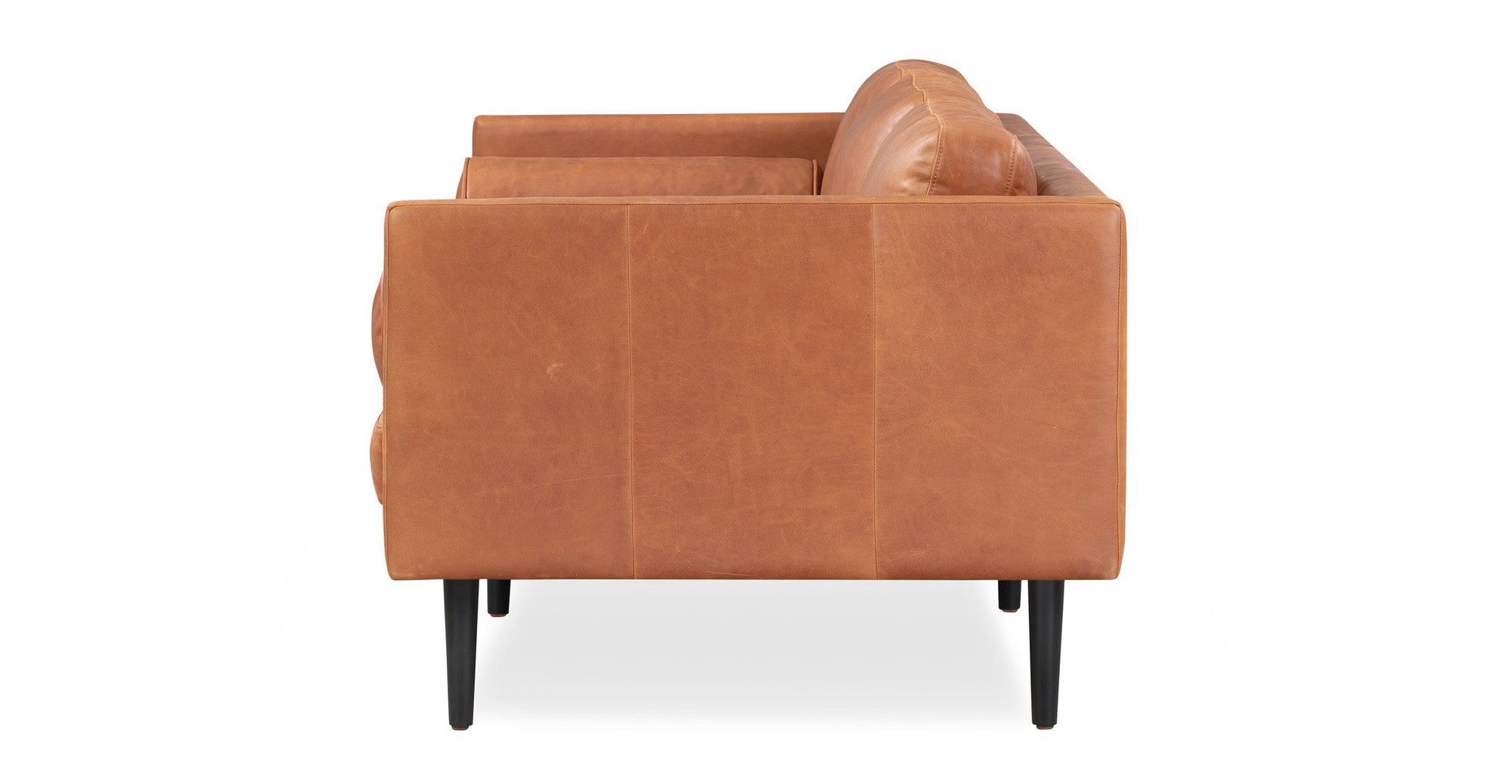 Spectre 81" Leather Sofa - 4 Seater - Milano Cigar