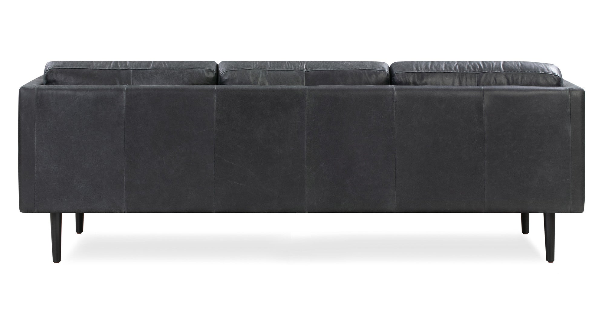 Spectre 81" Leather Sofa - 4 Seater - Milano Black