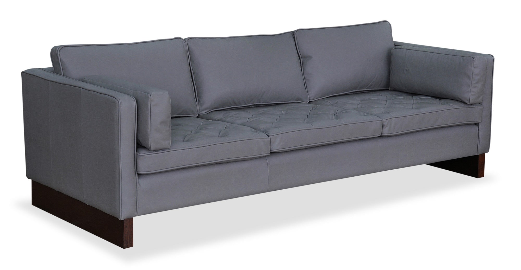 Wexler 87" Leather Sofa - 4 Seater - Napoli Stone