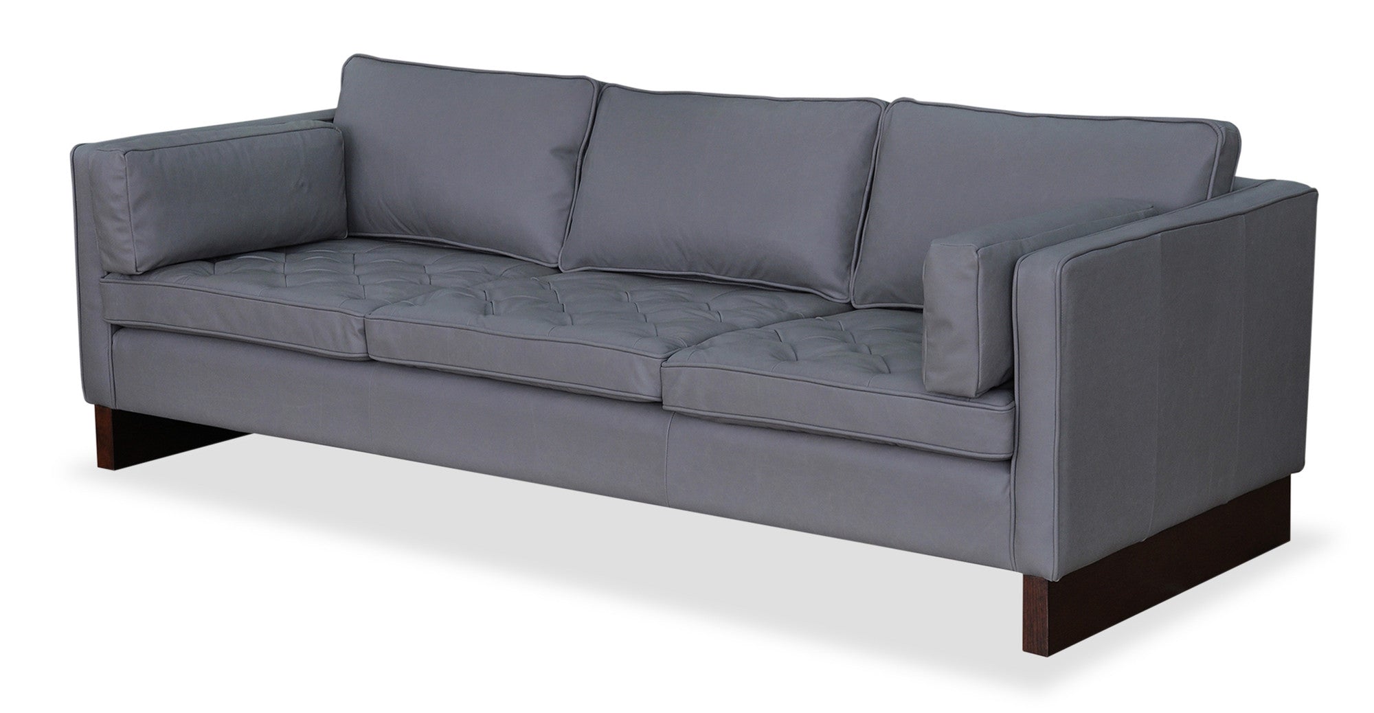 Wexler 87" Leather Sofa - 4 Seater - Napoli Stone