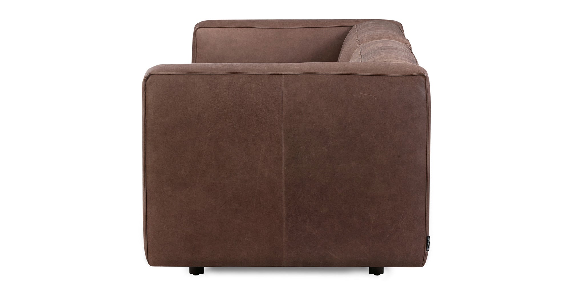 Soho 110" Leather Sectional Sofa -2 Seater -  Milano Mocha