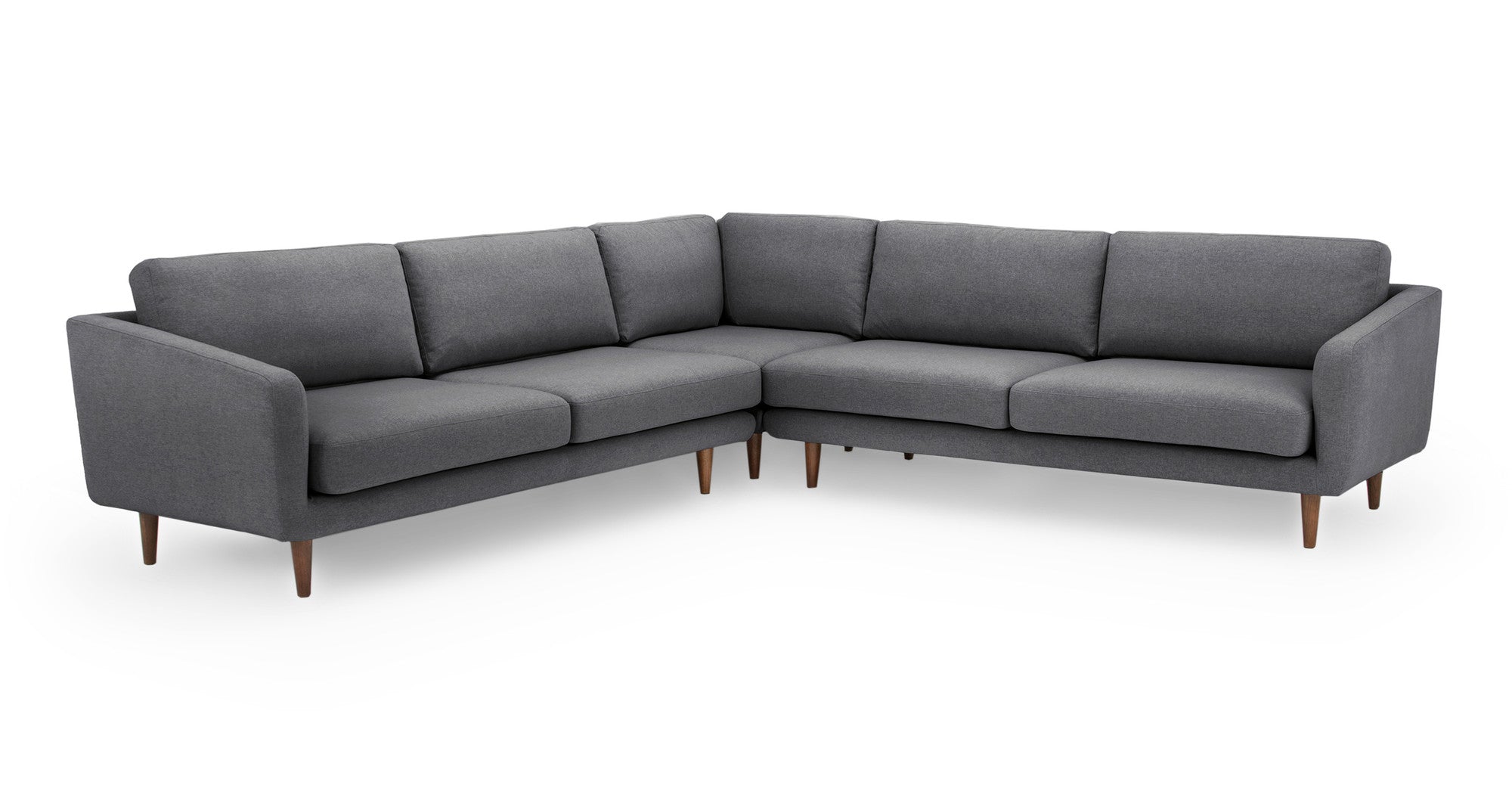 Burnham 109" Fabric Sectional-Nickel