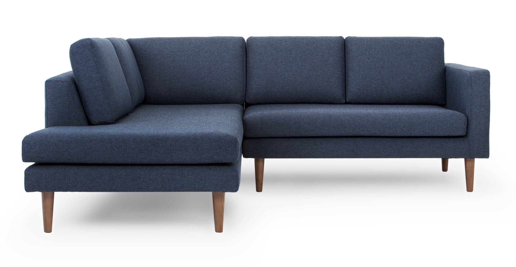 Dominique 89" Fabric Sofa Sectional Left-Blueberry