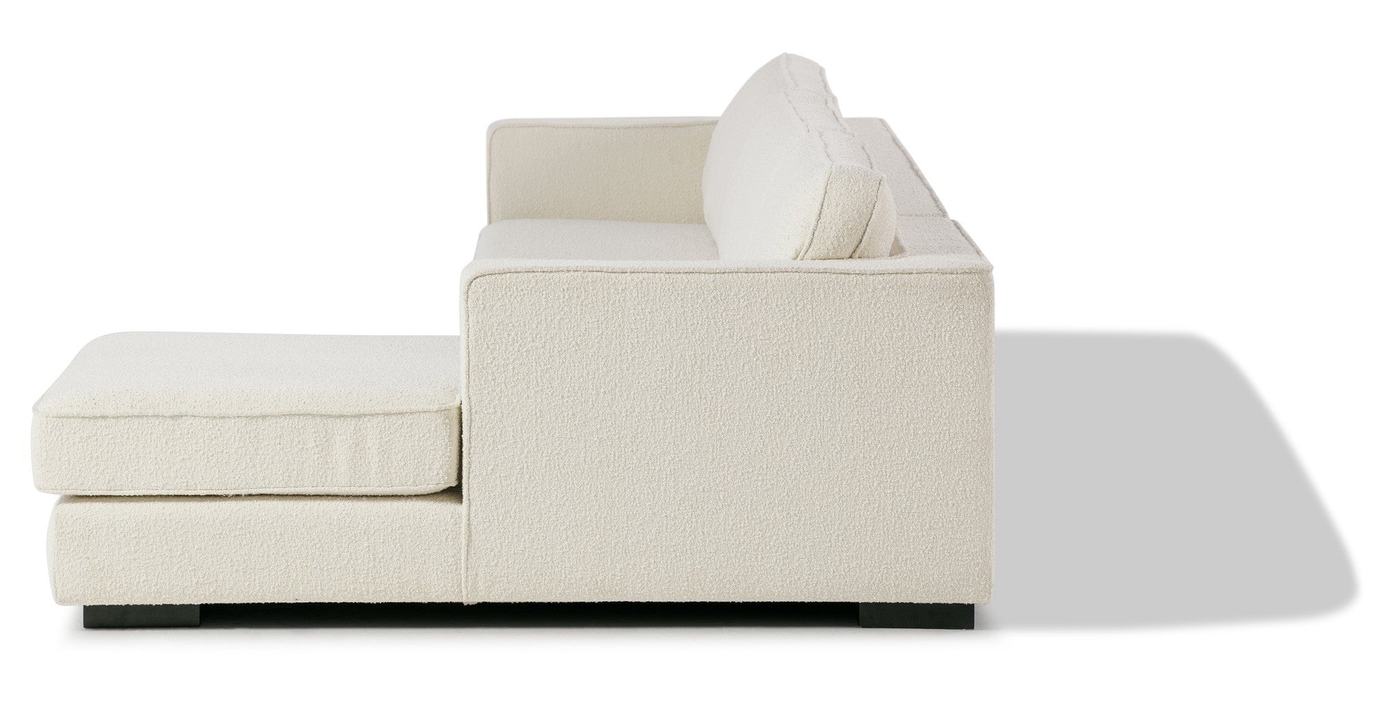 Architect 133" Sectional Sofa Sectional Right- Blanc Boucle