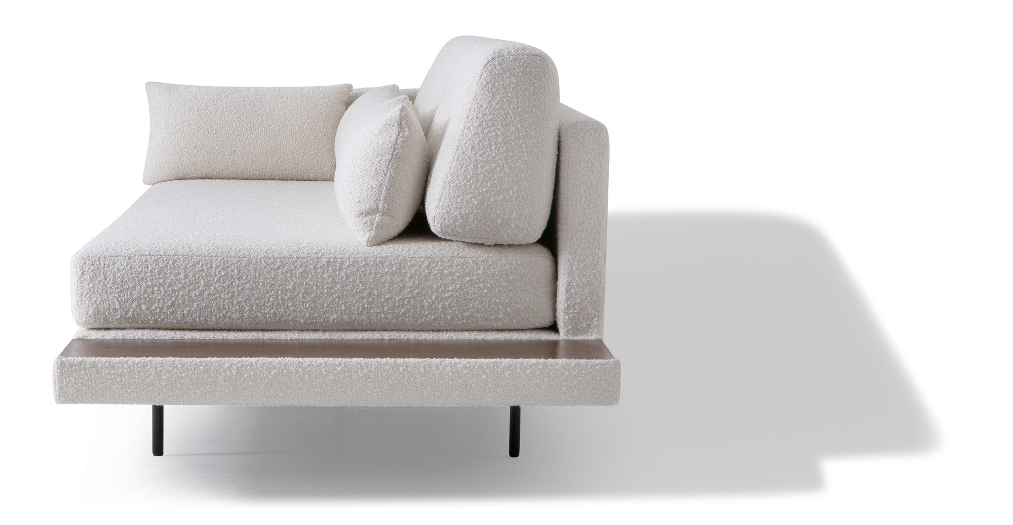 Davenport 95" Fabric Sofa Sleeper-Blanc Boucle