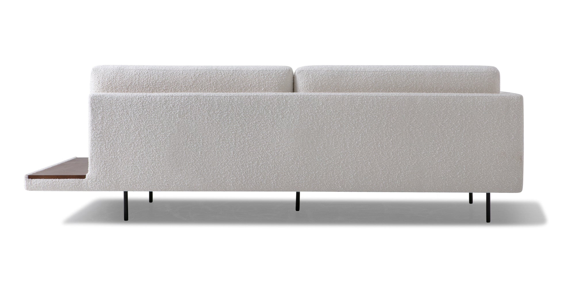 Davenport 95" Fabric Sofa Sleeper-Blanc Boucle