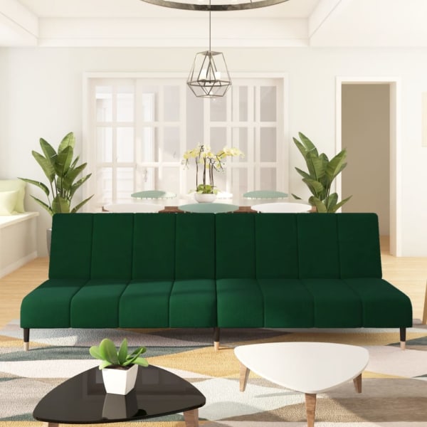 Comfortable Dark Green Velvet Sofa