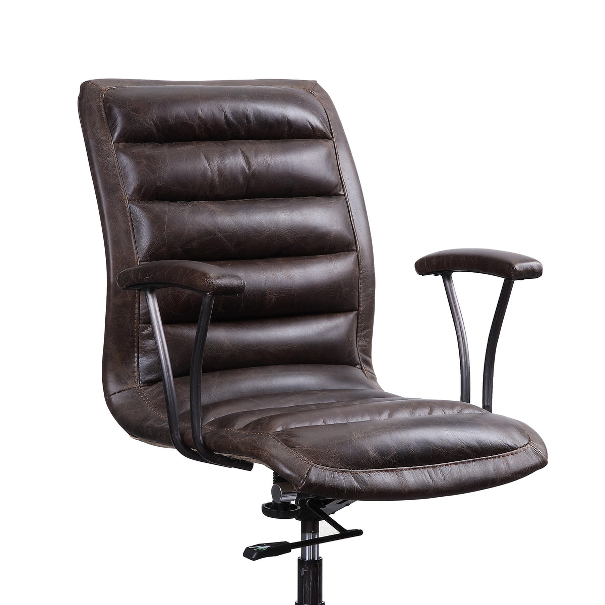 Swivel Adjustable Leatherette Executive Office Chair, Brown - BM194320