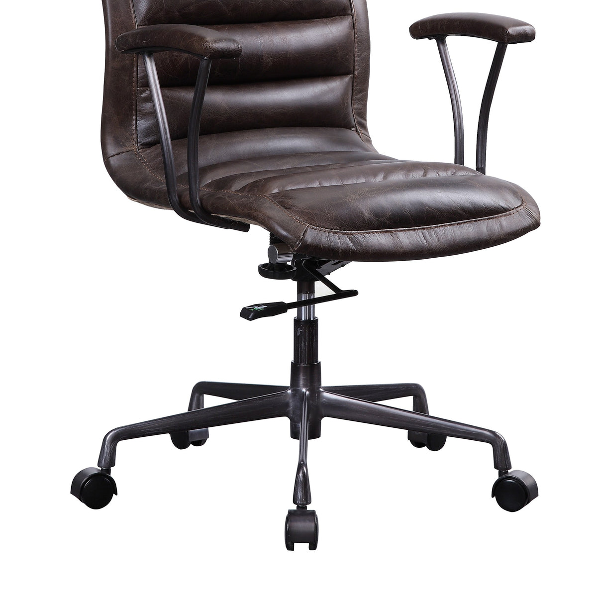 Swivel Adjustable Leatherette Executive Office Chair, Brown - BM194320