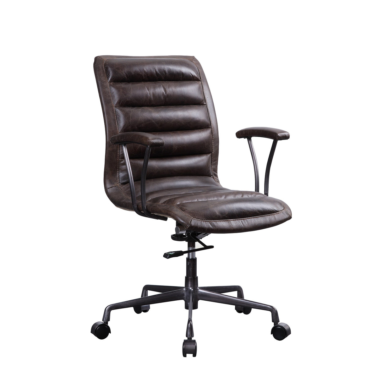 Swivel Adjustable Leatherette Executive Office Chair, Brown - BM194320