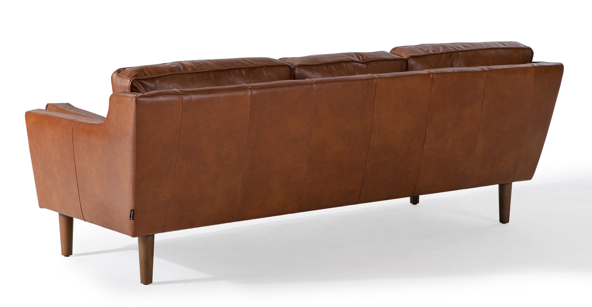 Beatnik 86" Leather Sofa Brown -3-Seater Sofas