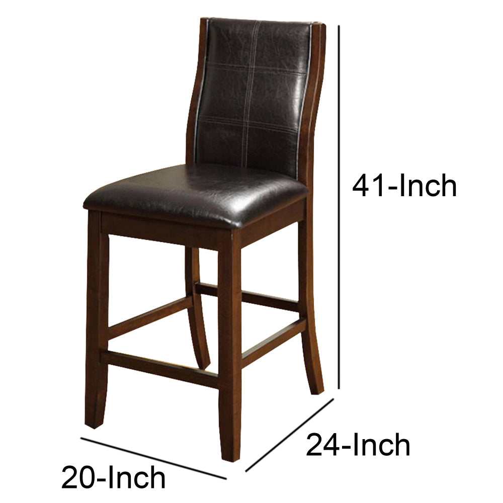 Townsend II Leatherette Parson Chair Counter Height Chairs, Set Of 2 - BM122994