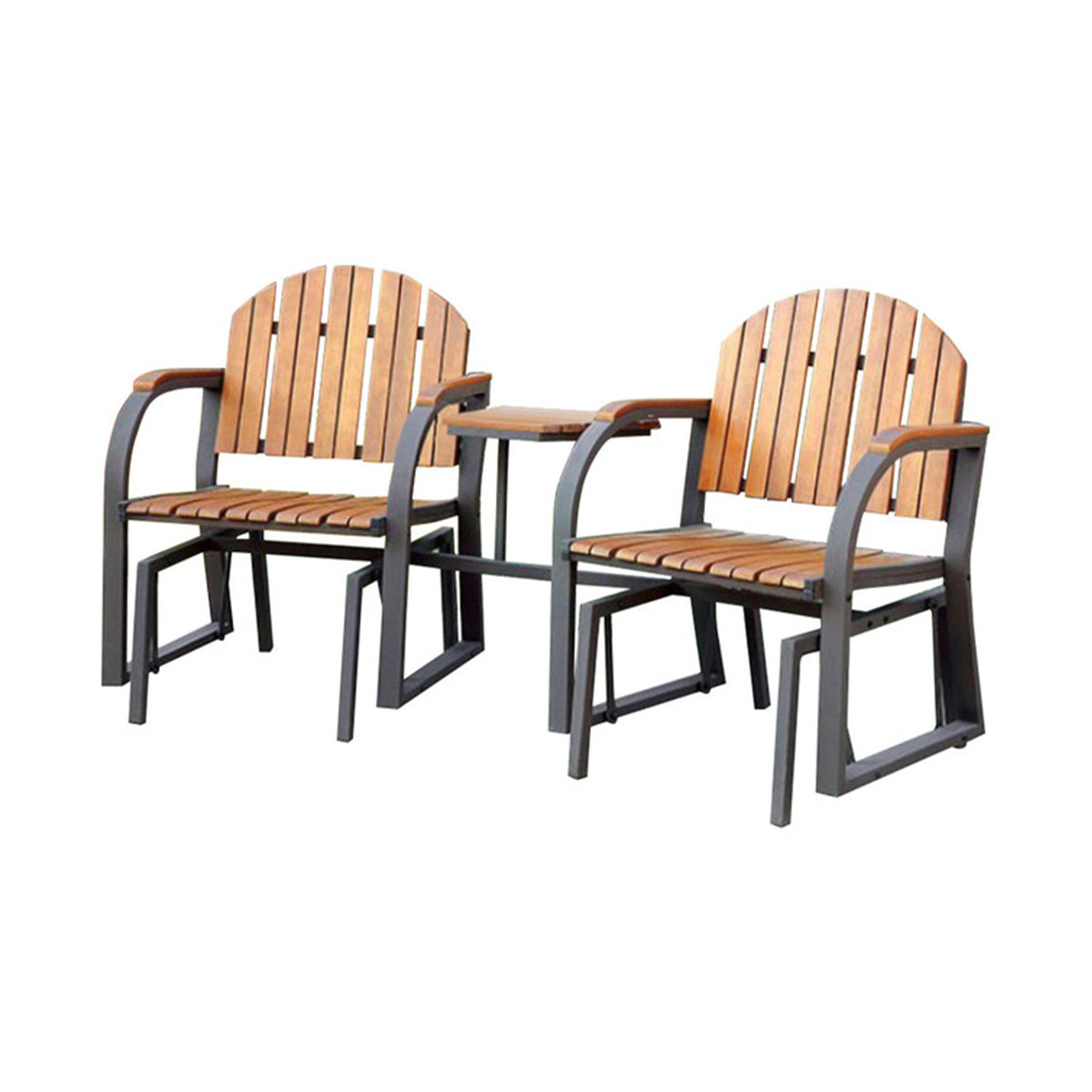 Perse Contemporary Rocking Chair Set, Oak Finish - BM123185