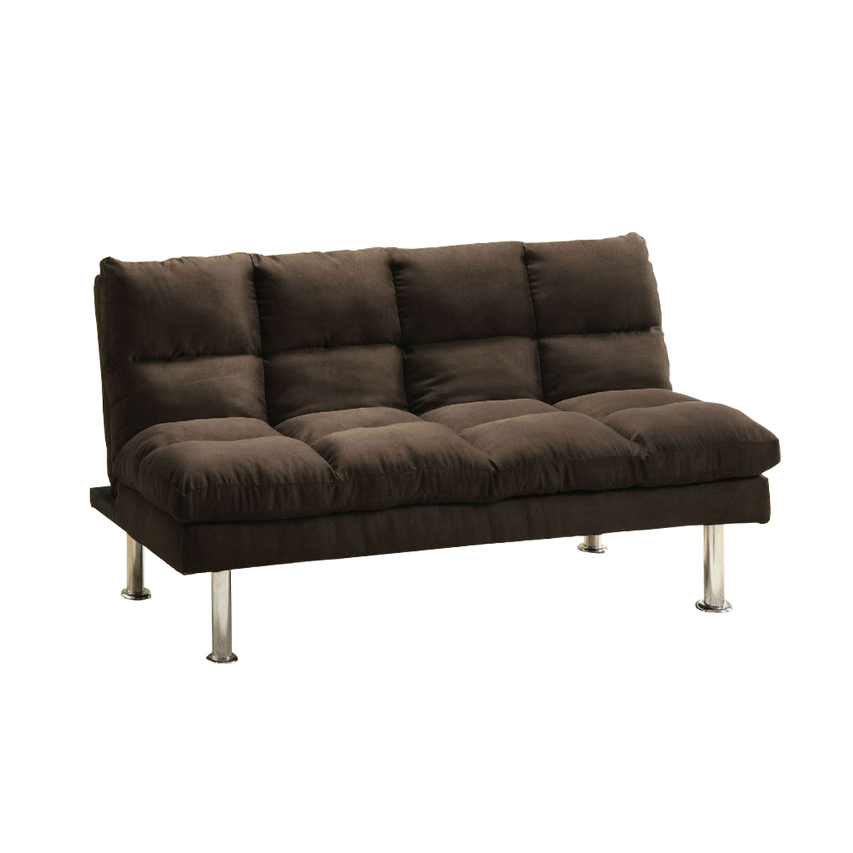 Saratoga Contemporary Saratoga Micro-Fiber Sofa Futon, Expresso Brown - BM131159