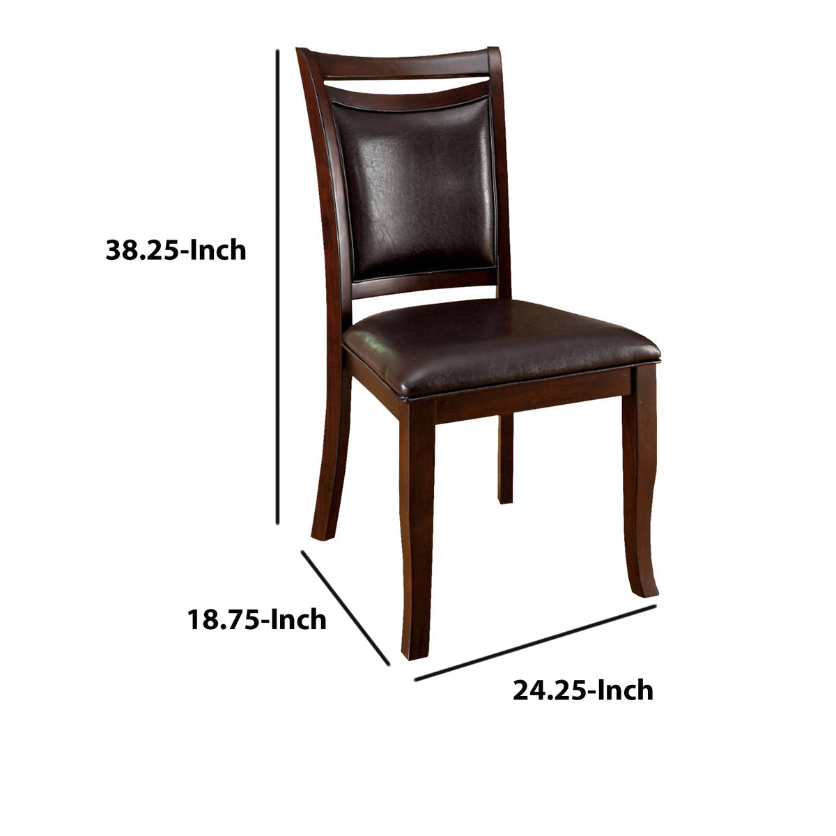 Woodside Transitional Side Chair , Expresso Finish, Set Of 2 - BM131170