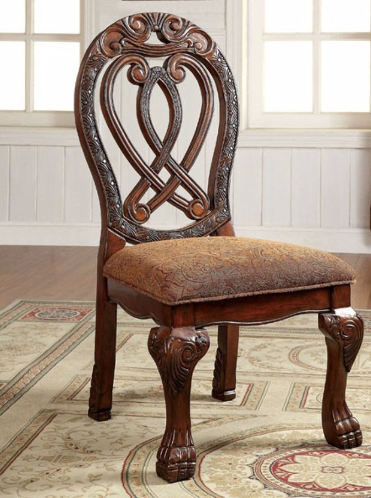 Wyndmere Traditional Side Chair, Cherry Finish, Set Of 2 - BM131196