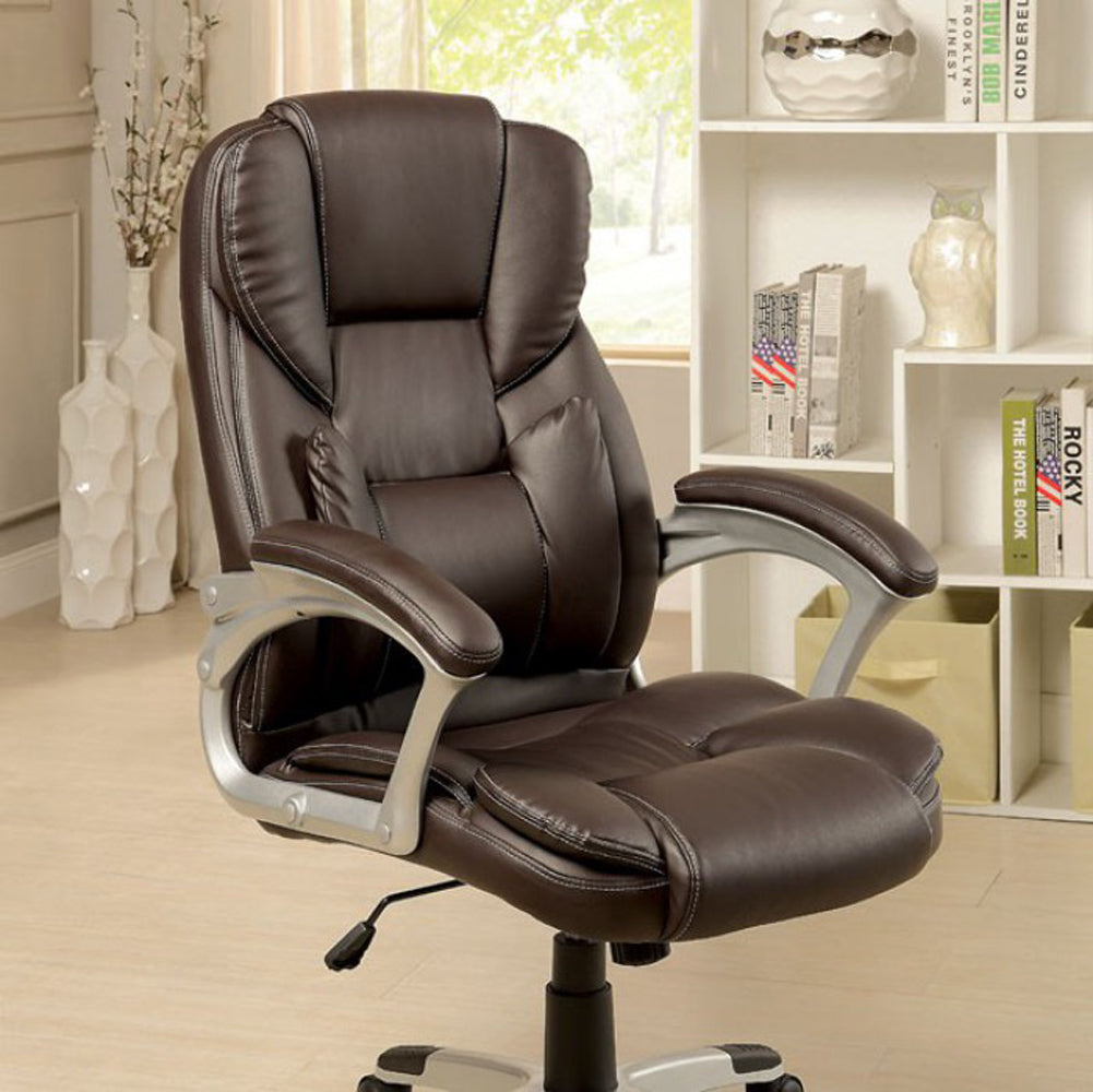 BM131837 Sibley Contemporary Office Chair, Brown Finish