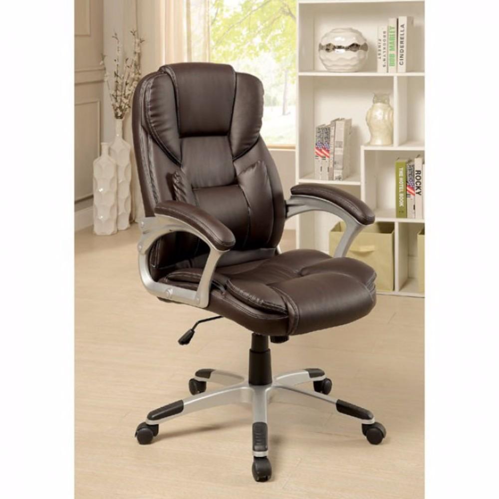 BM131837 Sibley Contemporary Office Chair, Brown Finish