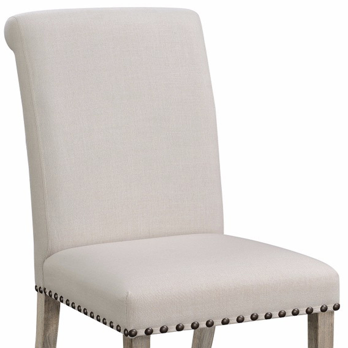 Rolled Back Parson Dining Chair, Beige, Set of 2 - BM163804