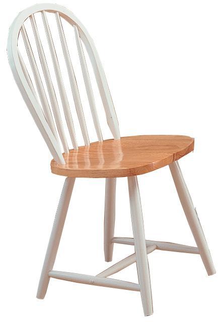 BM172187 Dining Chair, White and Brown Set of 4