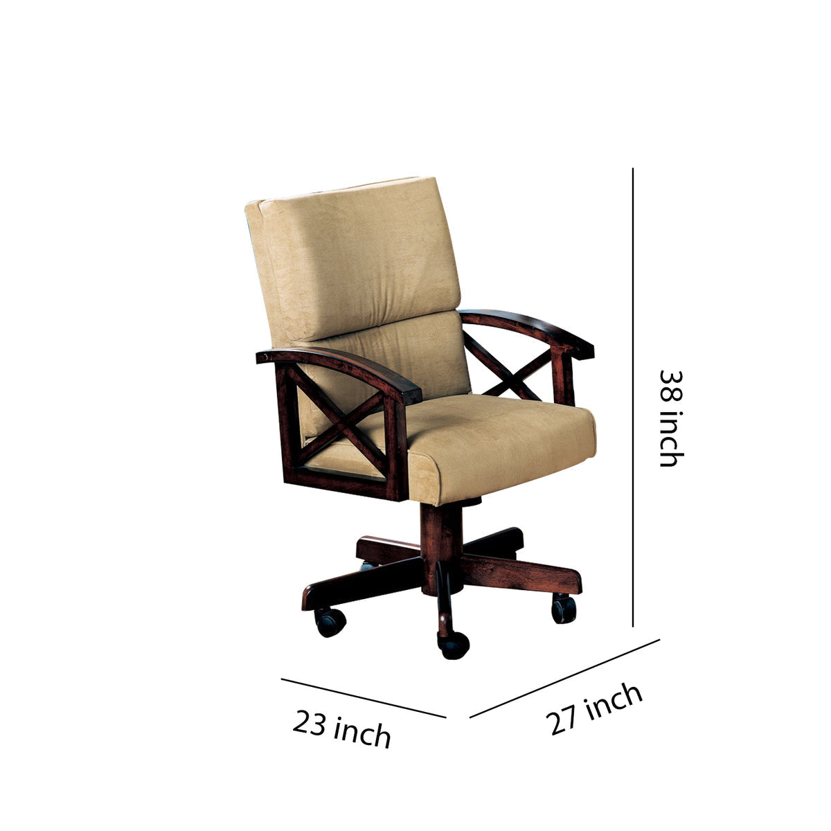 BM68943 Upholstered Arm Game Chair , Brown