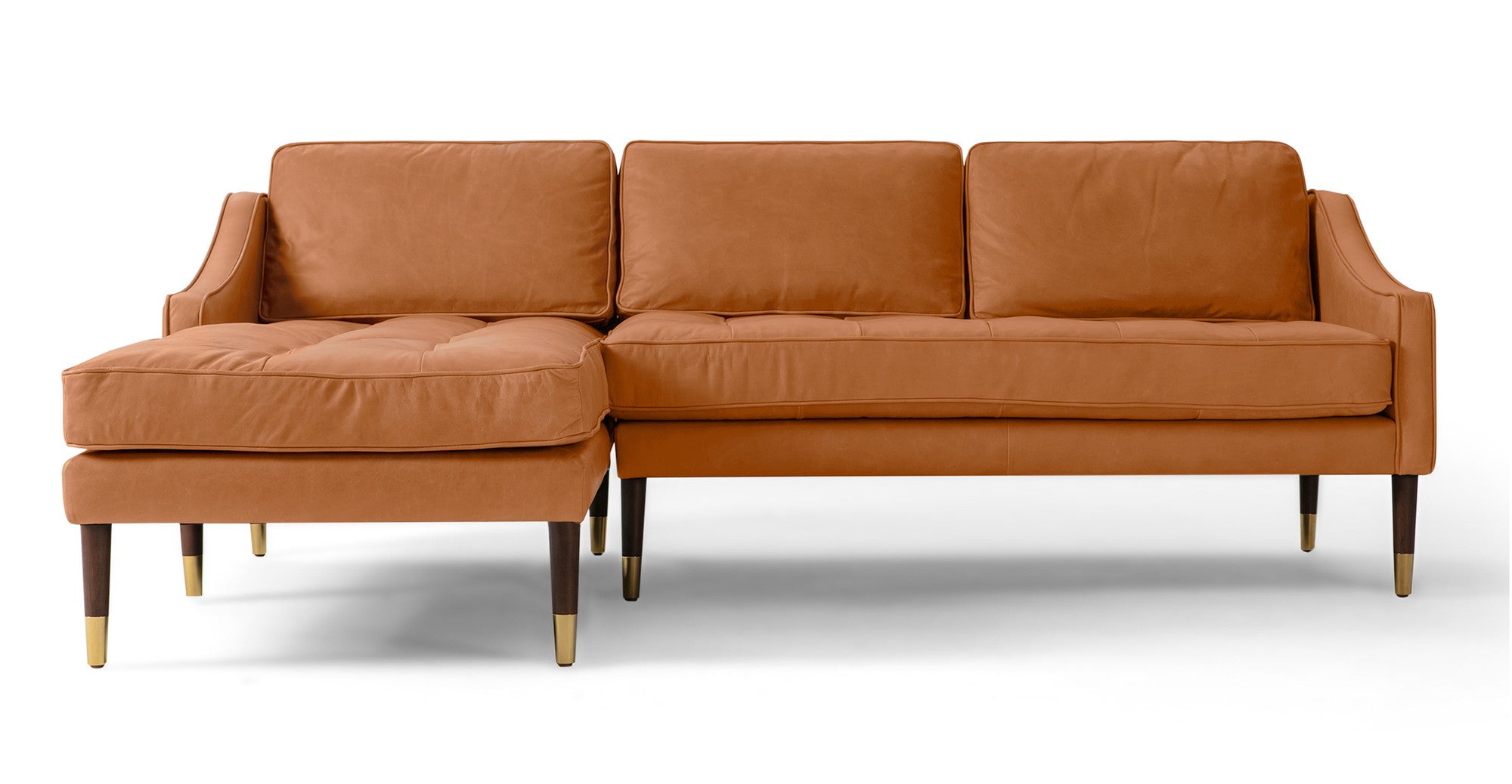 Architect 133" Sectional Sofa Sectional Right- Milano Russet