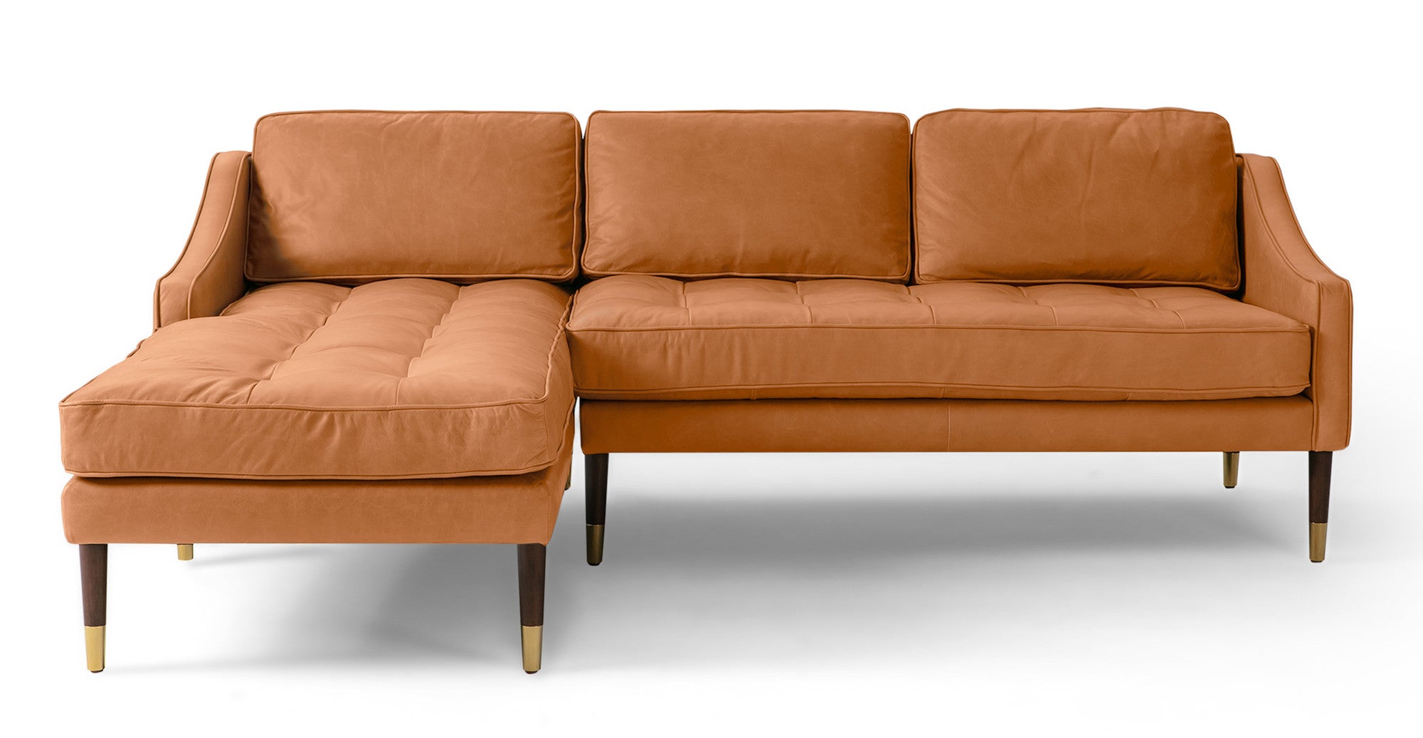 Architect 133" Sectional Sofa Sectional Right- Milano Russet