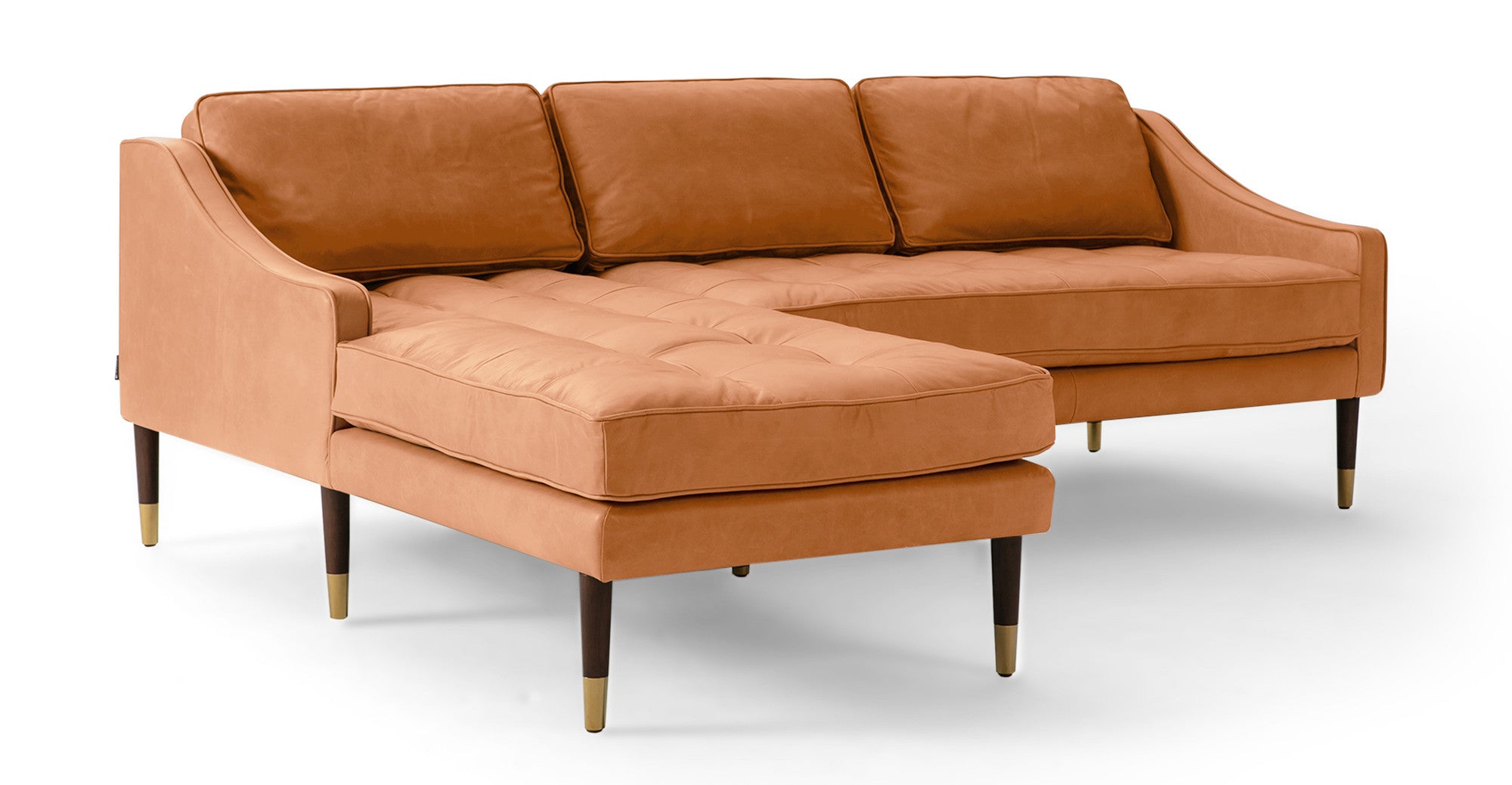 Architect 133" Sectional Sofa Sectional Right- Milano Russet