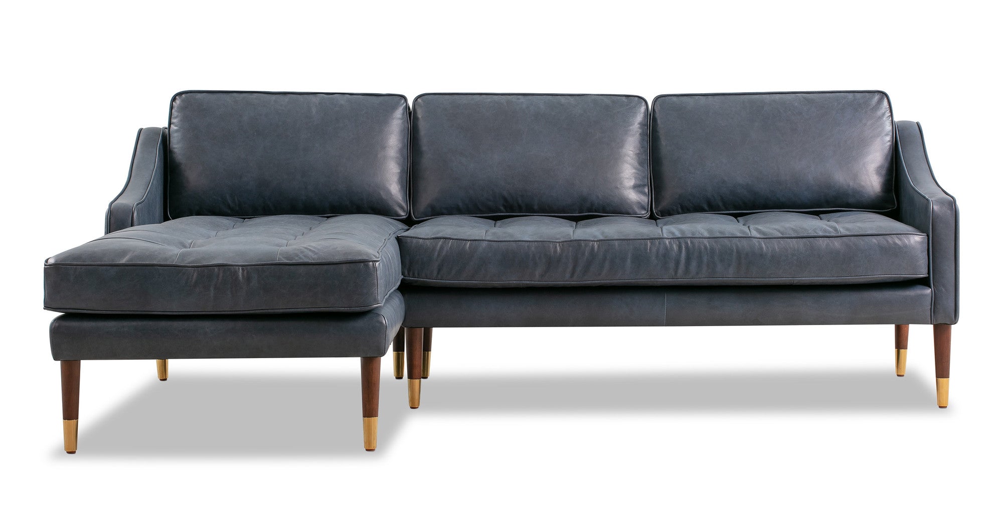 Architect 133" Sectional Sofa Sectional Right- Napoli Blue