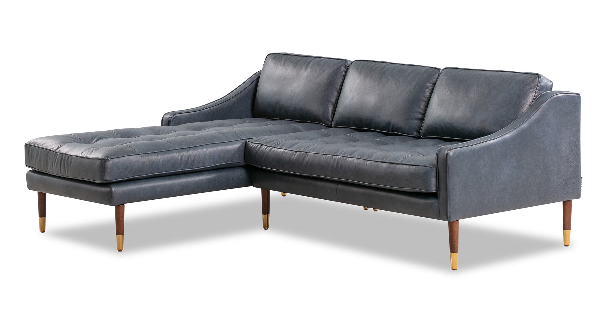 Architect 133" Sectional Sofa Sectional Right- Napoli Blue