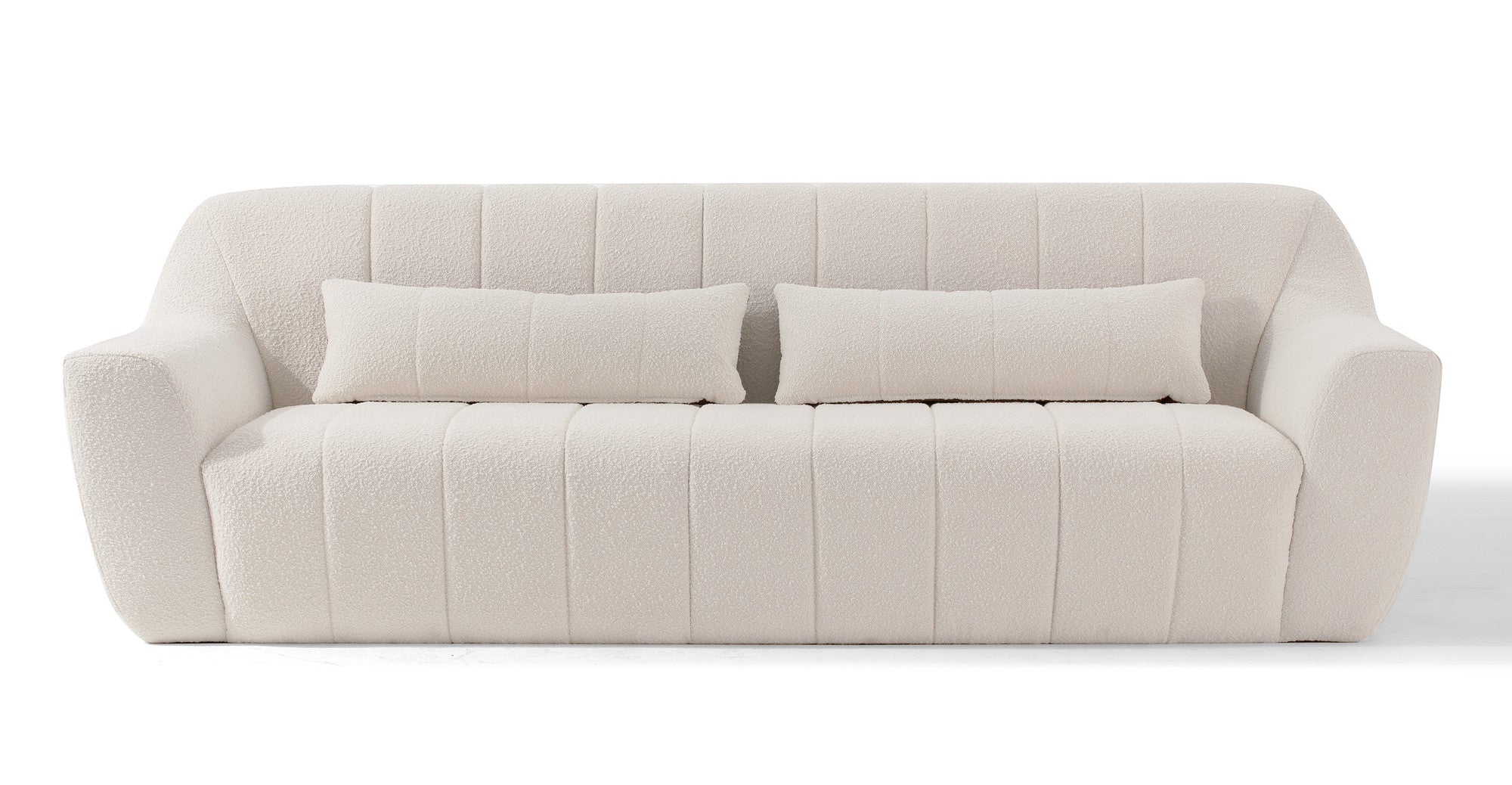 Cooper 101" Fabric Sofa-Blanc Boucle