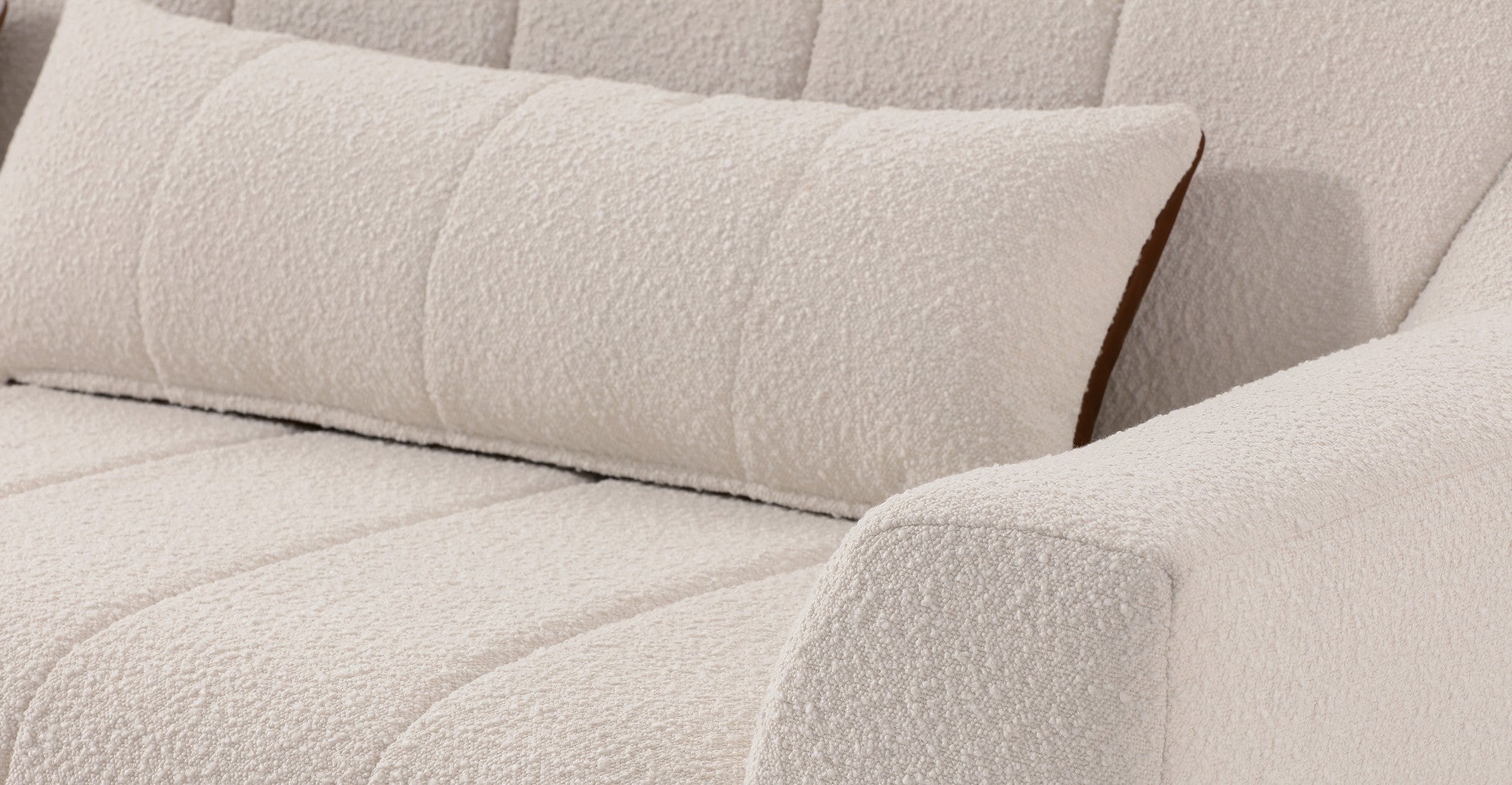 Cooper 101" Fabric Sofa-Blanc Boucle