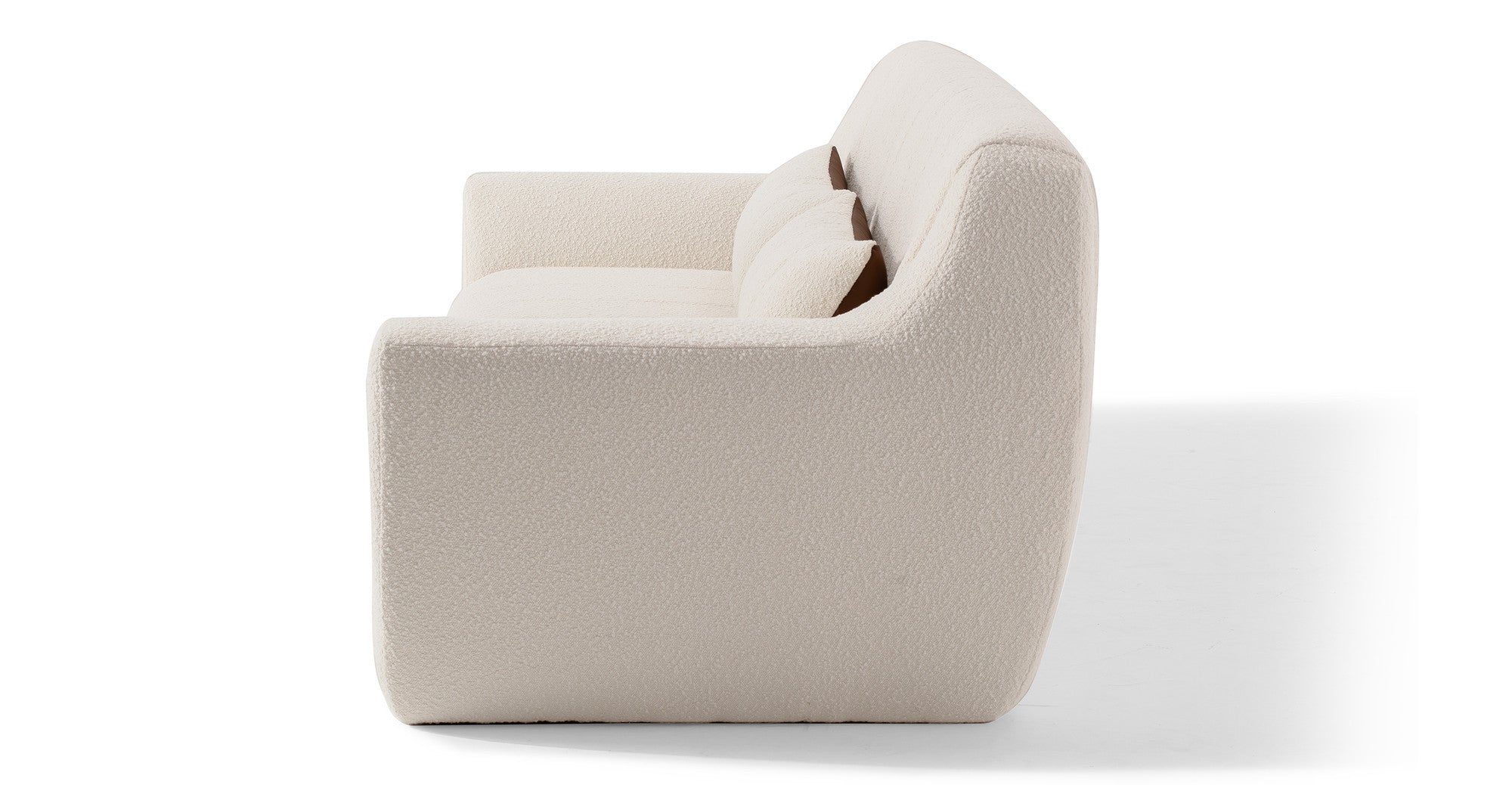 Cooper 101" Fabric Sofa-Blanc Boucle