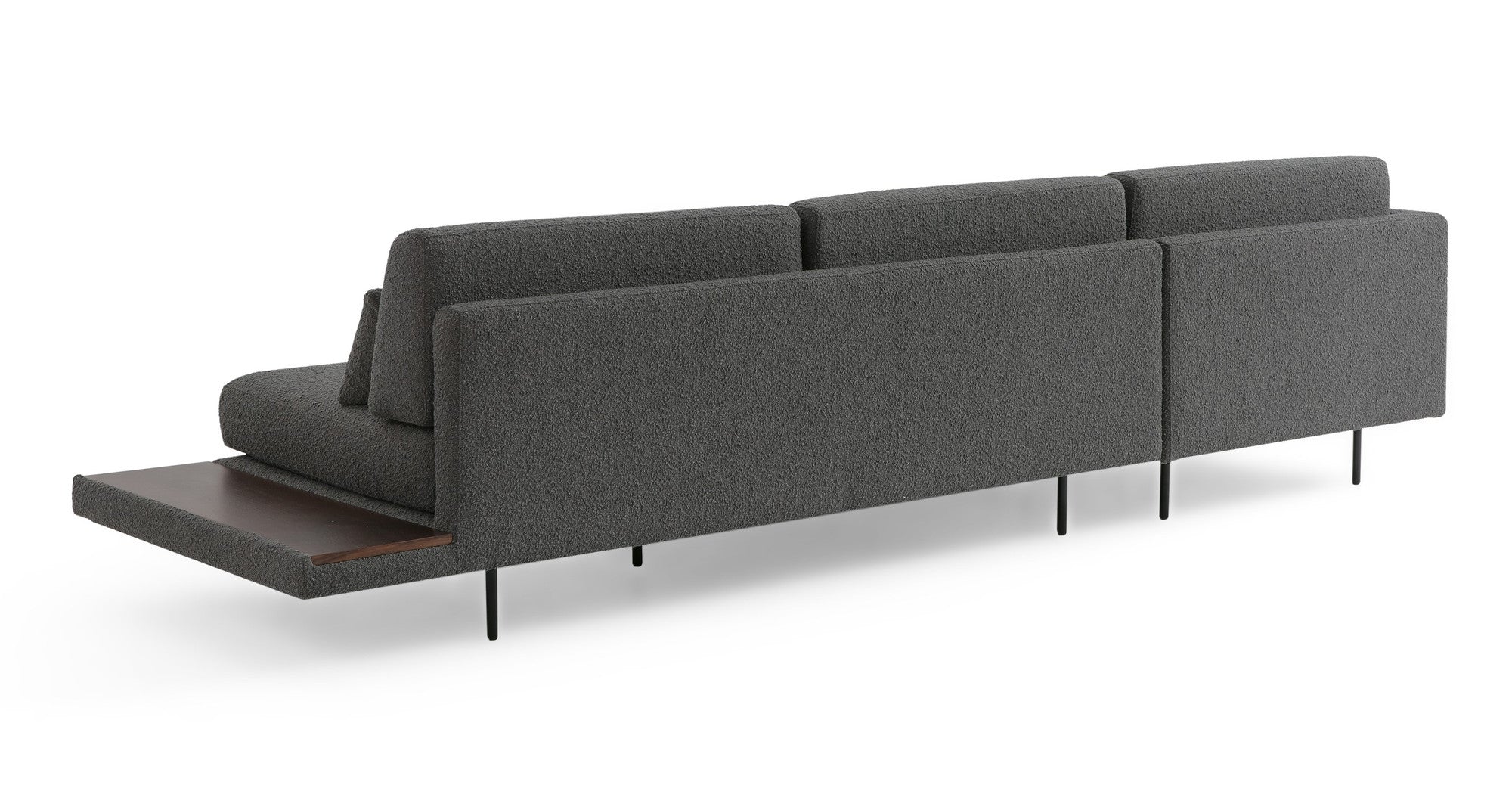 Davenport 116" Sectional Sofa Left - Gris Boucle