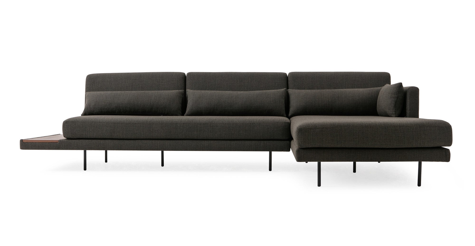 Davenport 116" Sectional Sofa Right-Nuit Boucle