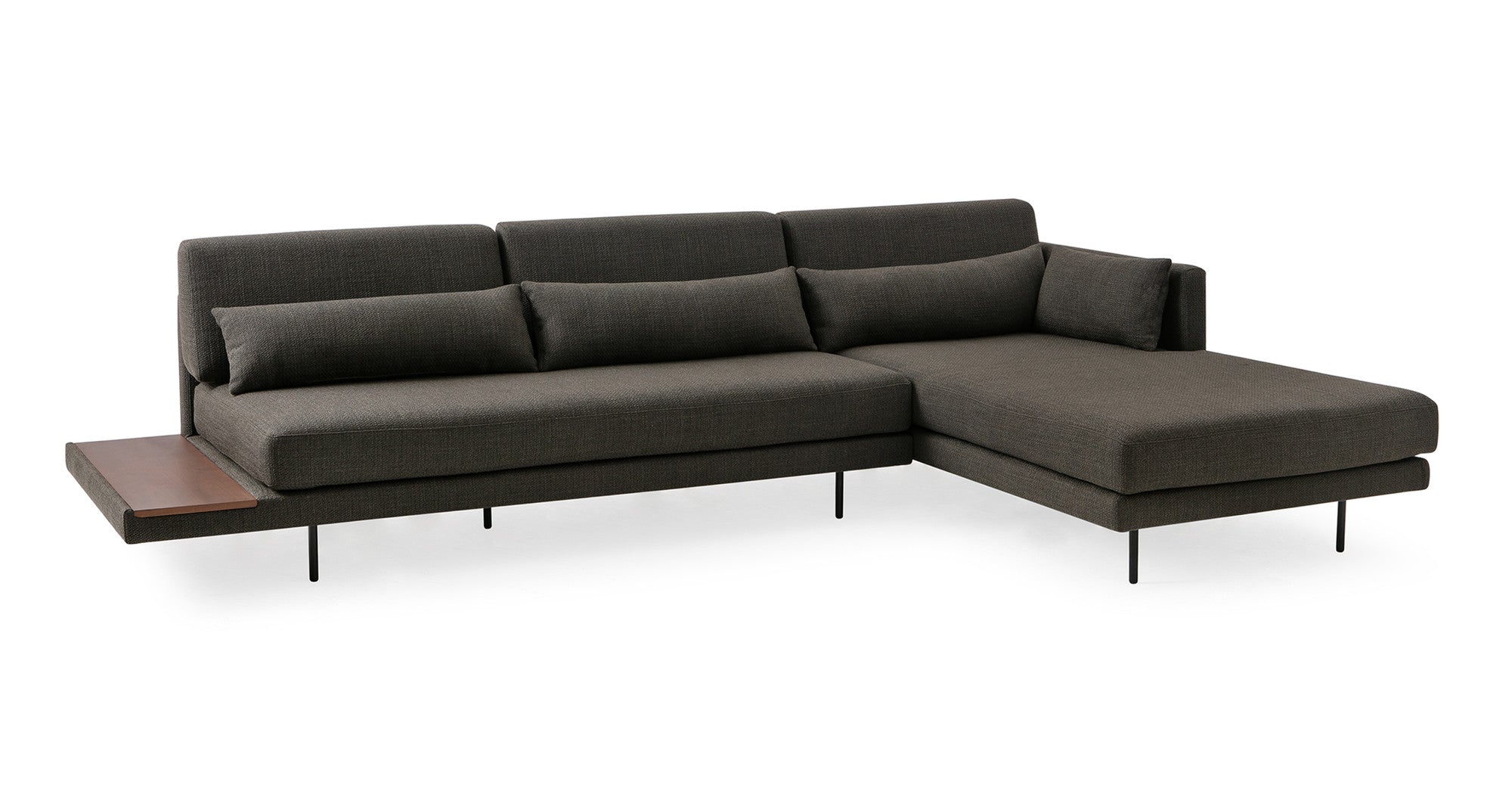 Davenport 116" Sectional Sofa Right-Nuit Boucle