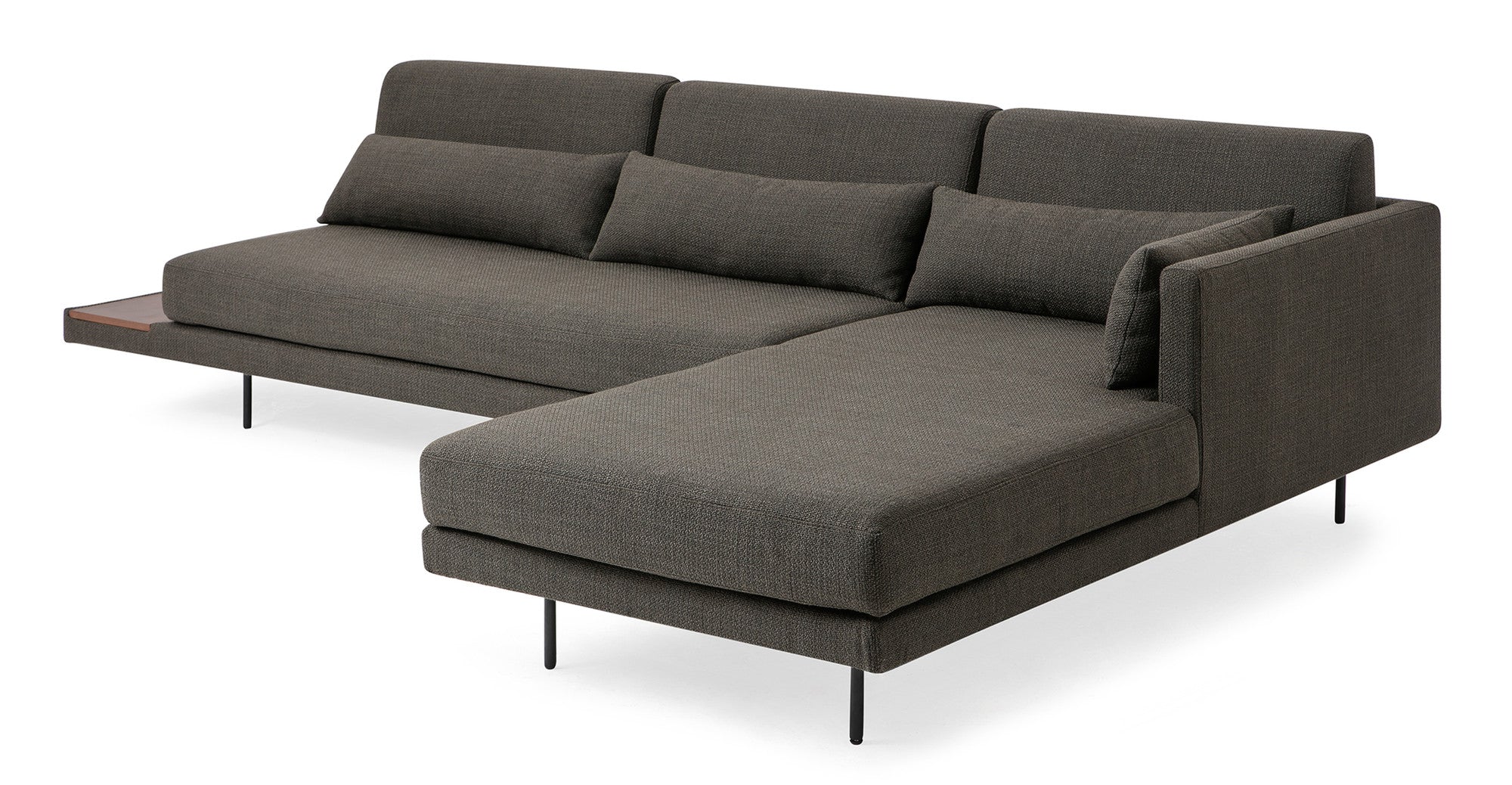 Davenport 116" Sectional Sofa Right-Nuit Boucle