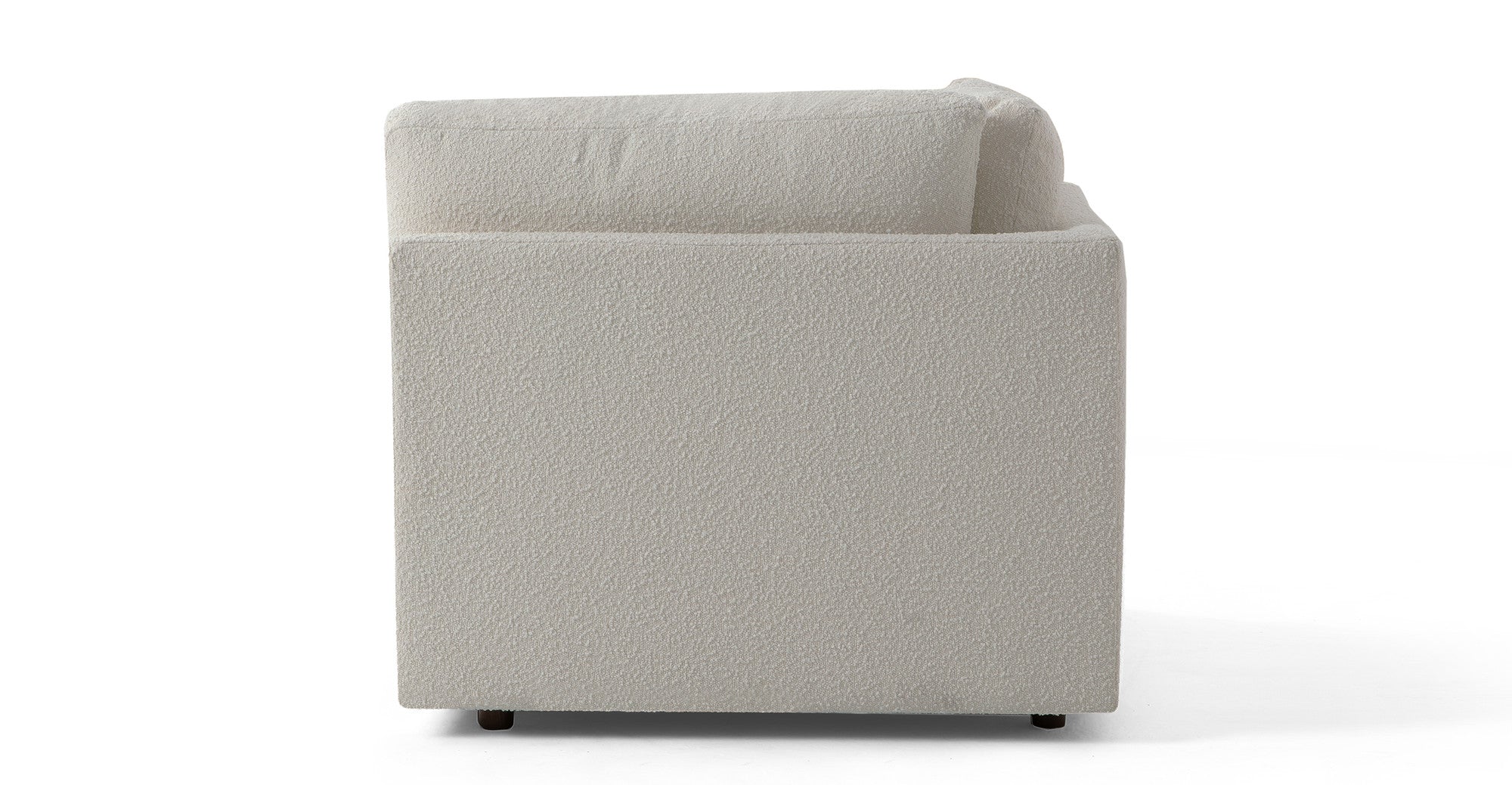 Domus 39" Fabric Corner Seat Sofa-Blanc Boucle