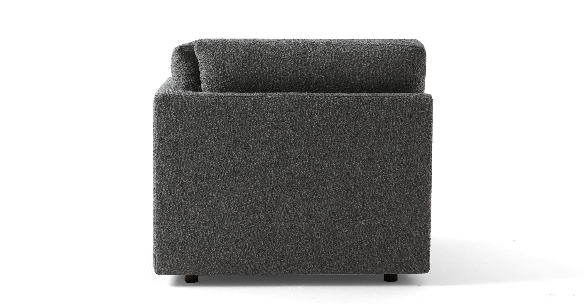 Domus 39" Fabric Corner Seat Sofa-Gris Boucle