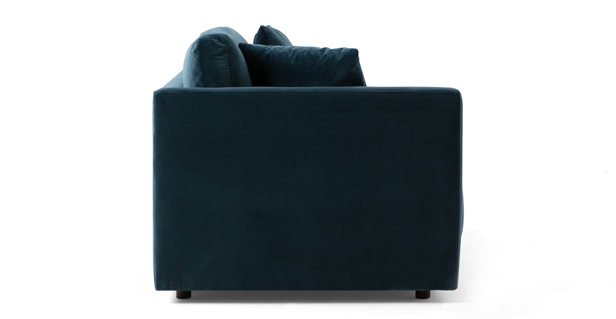 Domus 39" Fabric Corner Seat Sofa-Petrol Velvet