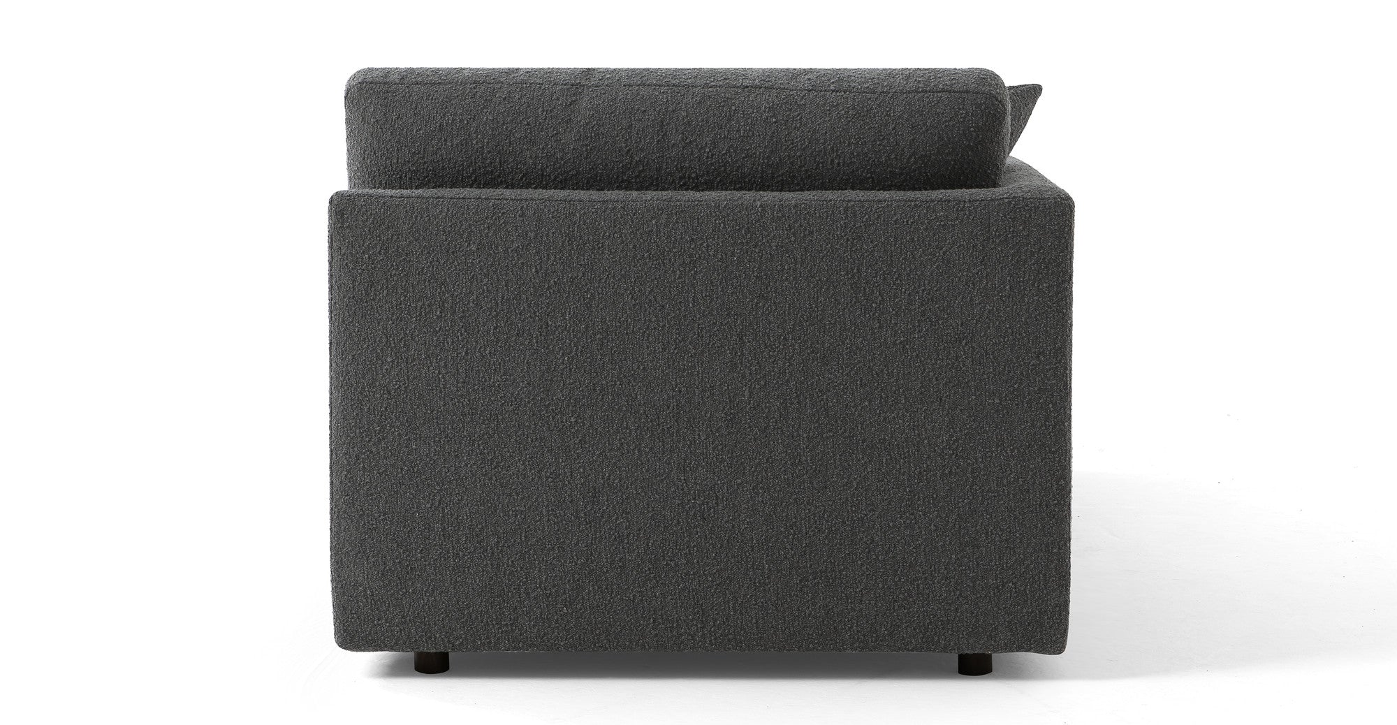 Domus 39" Left Chaise Fabric Sofa-Gris Boucle