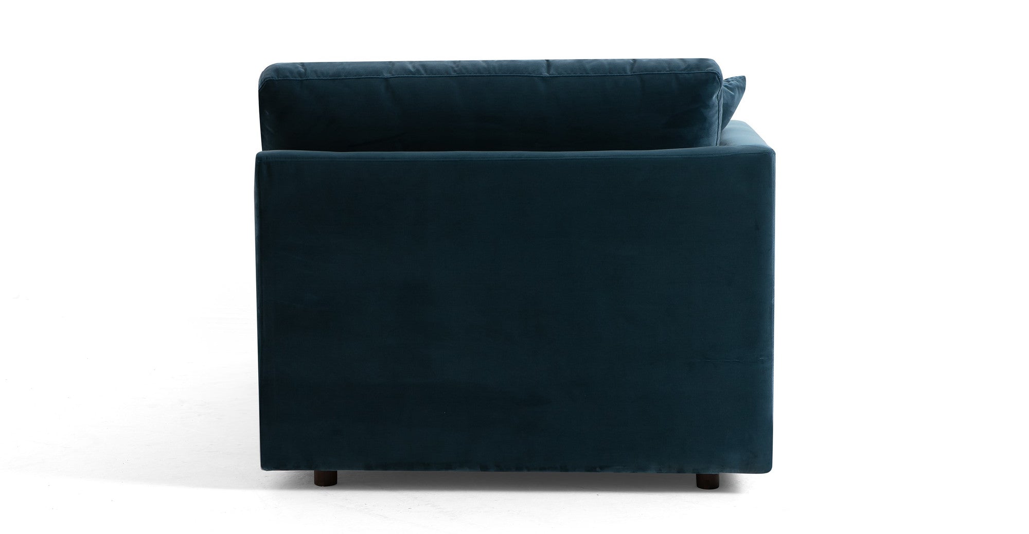 Domus 39" Left Chaise Fabric Sofa-Petrol Velvet