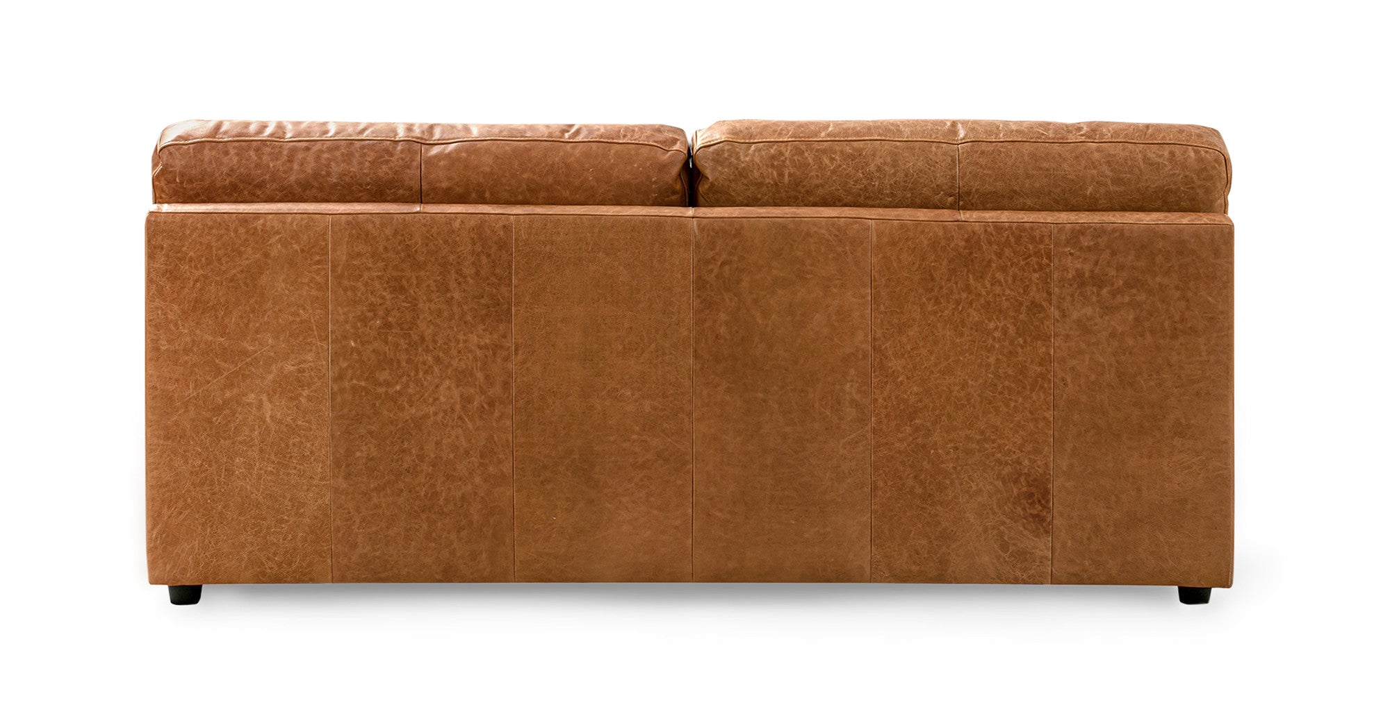 Domus 71" Leather Armless Sofa- 2 seater - Chestnut