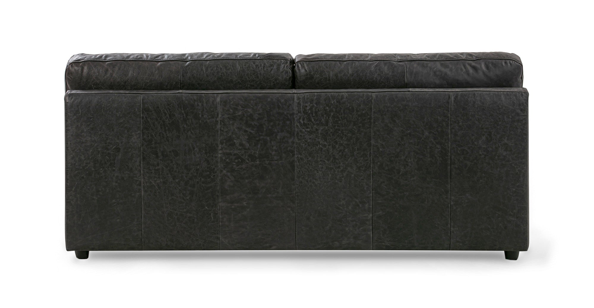 Domus 71" Leather Armless Sofa- 2 seater - Ebony